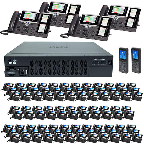 100-Phone Cisco VoIP Business Phone System - Advanced IP PBX for Office