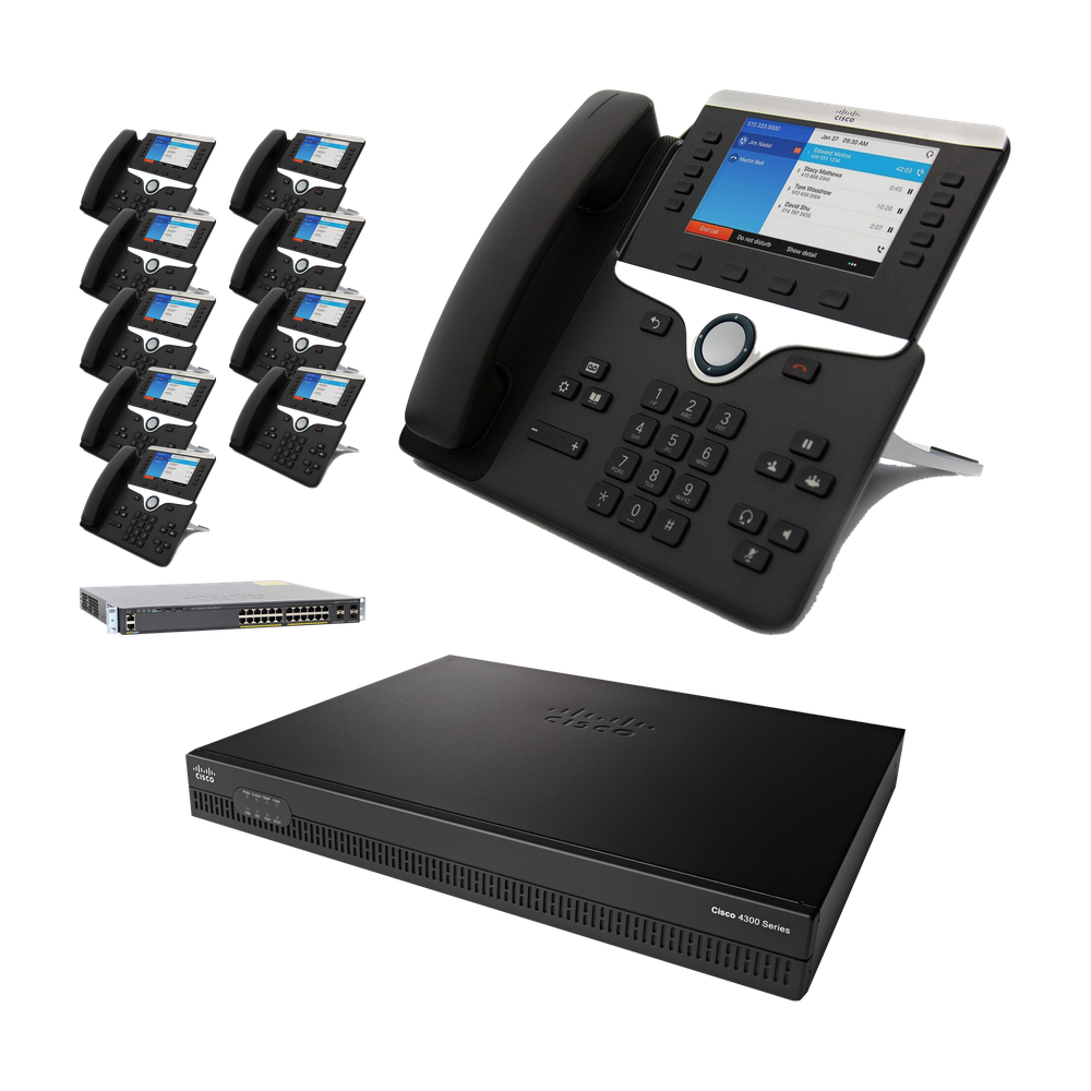 10-Phone Enterprise Cisco SIP Phone System